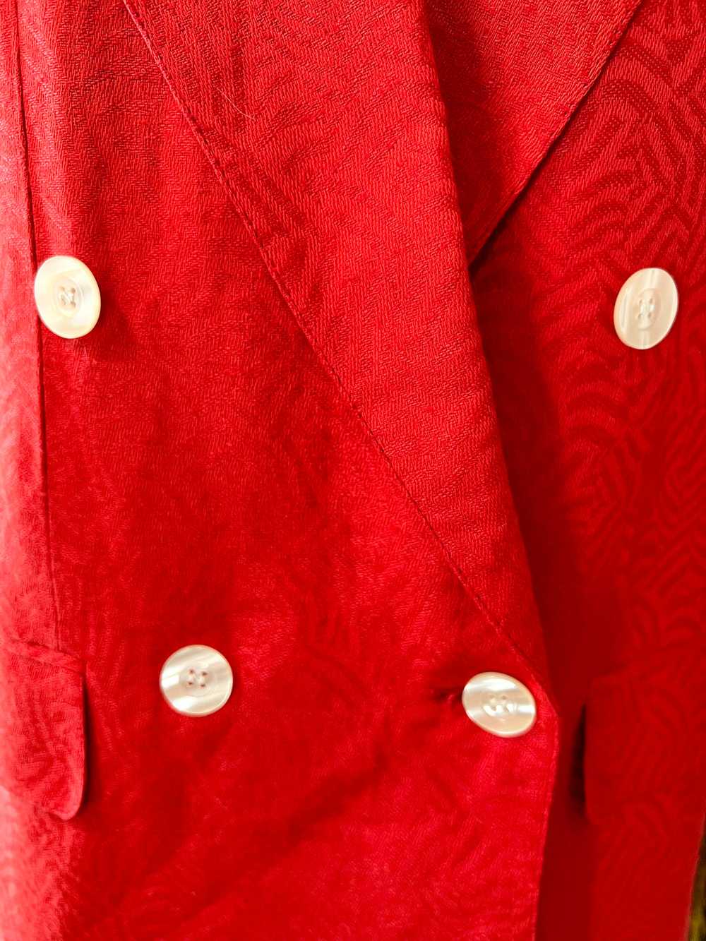 90’s Red Double Breasted Blazer By Giorgio Sant A… - image 4
