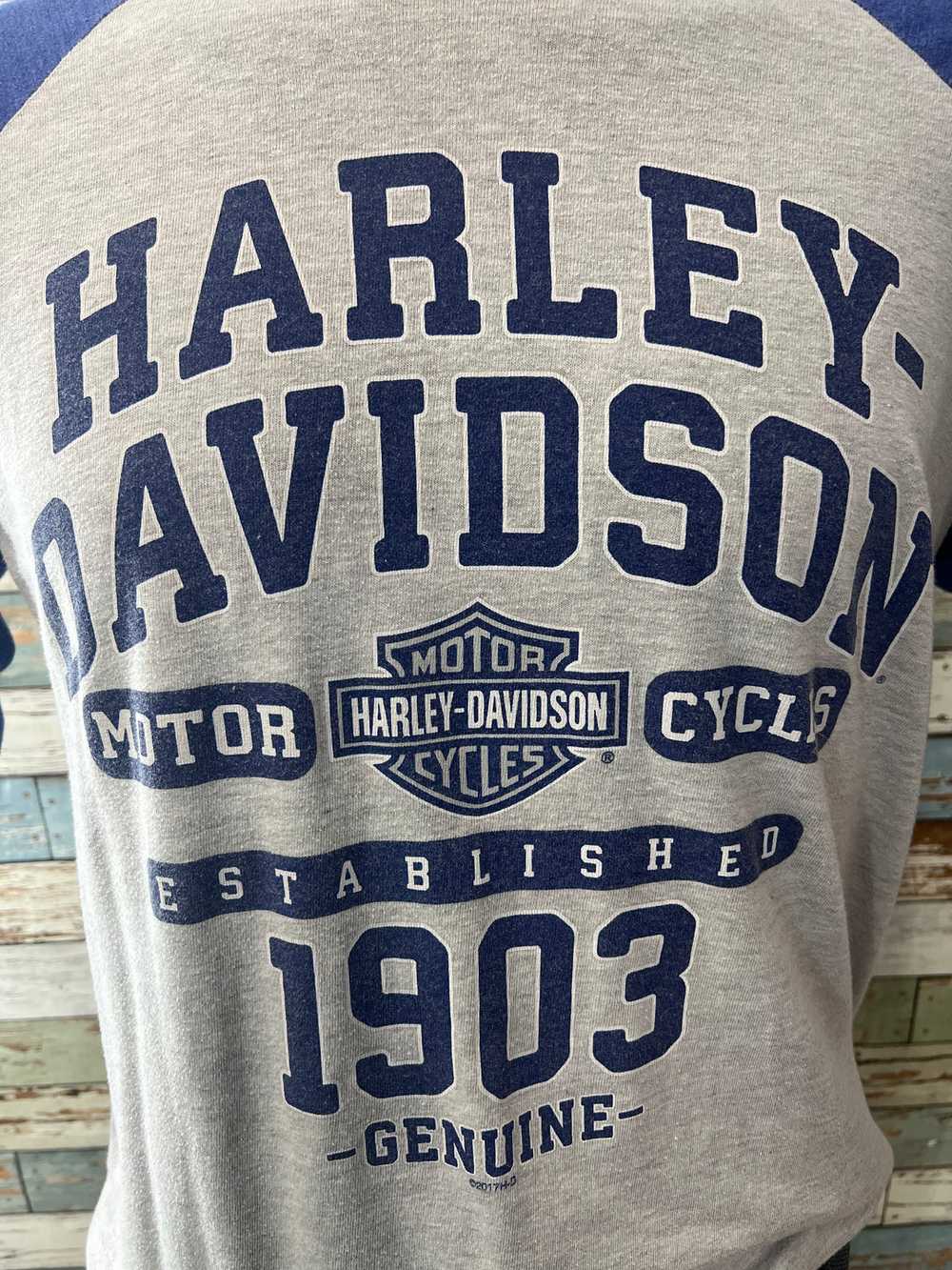 90’s Ringer 3/4 Length T-shirt by Harley Davidson - image 4