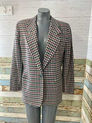 90’s Multi-Colored Checkered Blazer