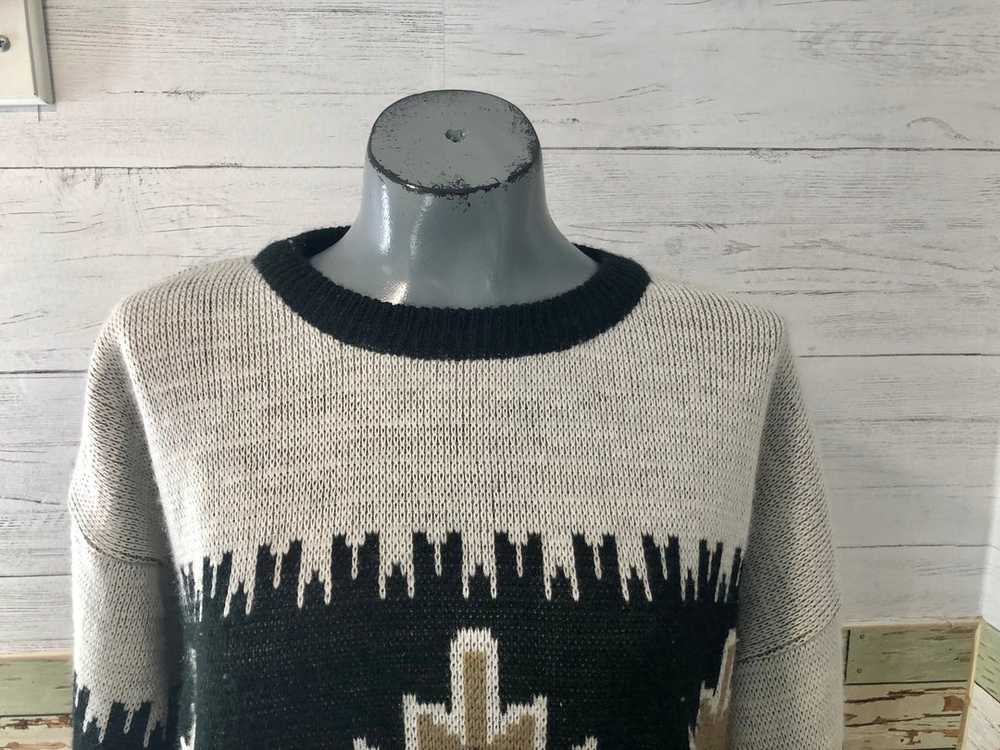 90’s Patterned Crewneck Pull Over Sweater - image 4