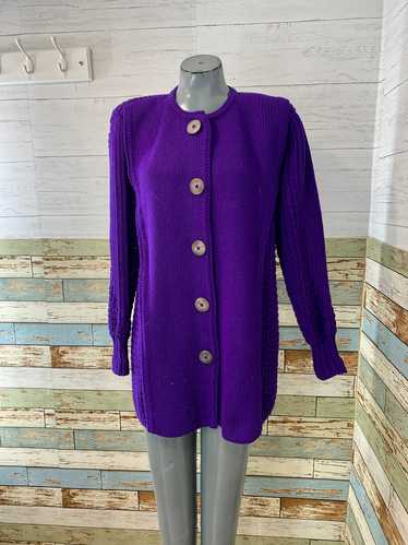 90’s Purple Knit Cardigan