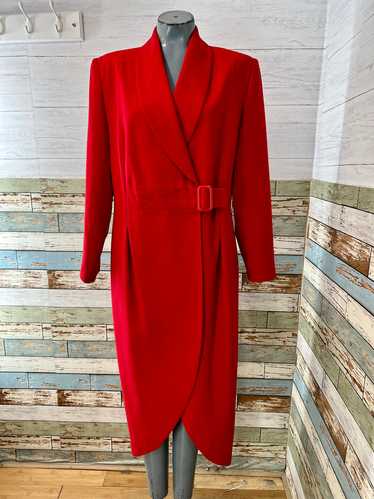 90s Long Red Light Coat