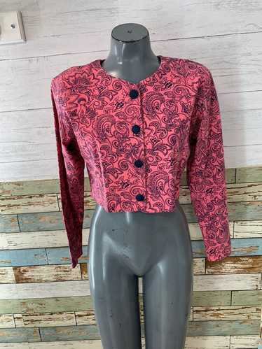 90s Crop Paisley Blouse By Bonkers Of California