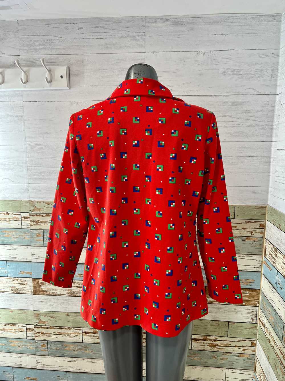 70’s Multicolored Open Cardigan Long Sleeve Blouse - image 7