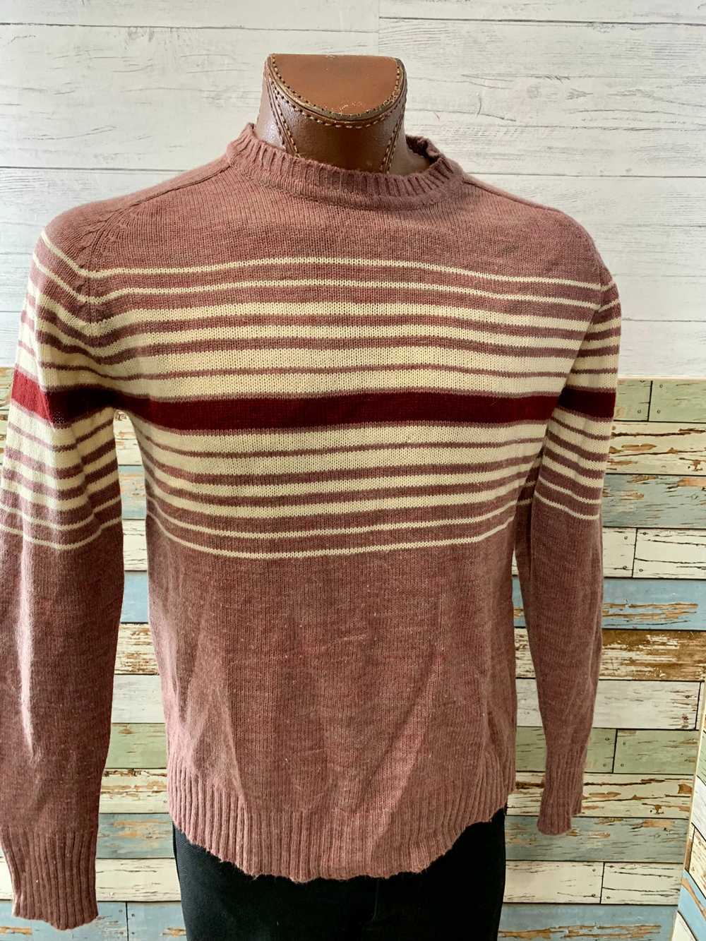 80’s Crewneck Stripe Sweater - image 1