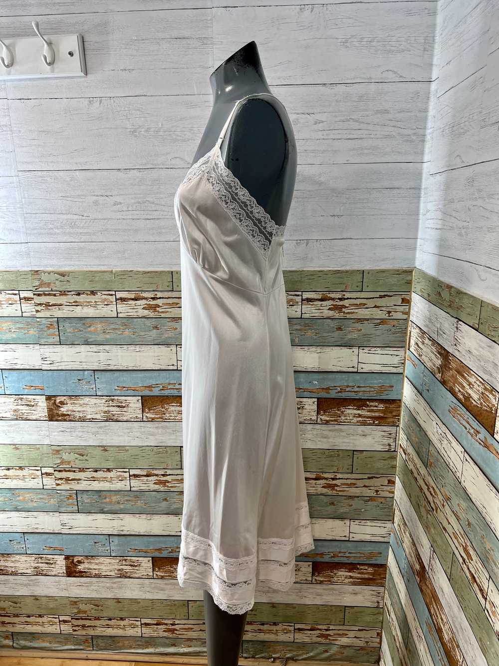 80’s Off White Slip Dress - image 4