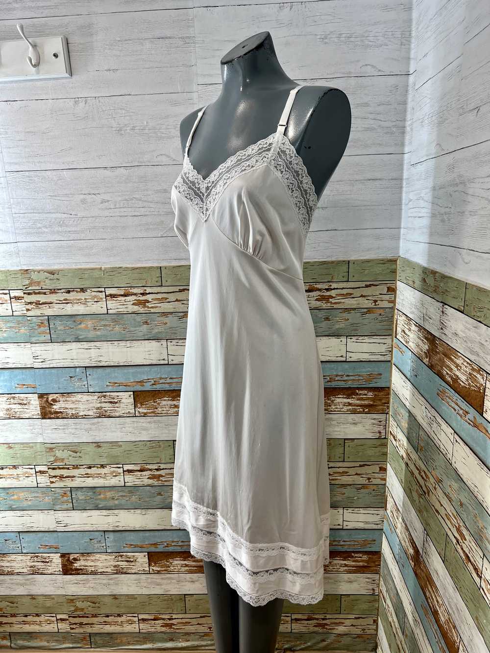 80’s Off White Slip Dress - image 5