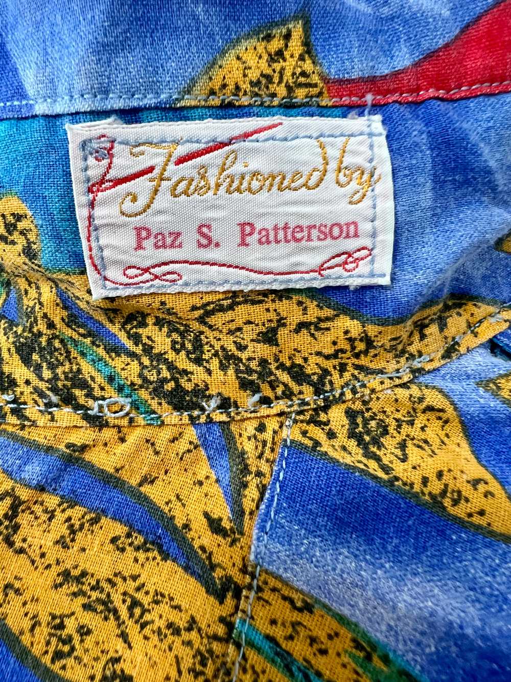 70’s Paz S. Patterson Hawaiian Short Sleeve Shirt - image 8