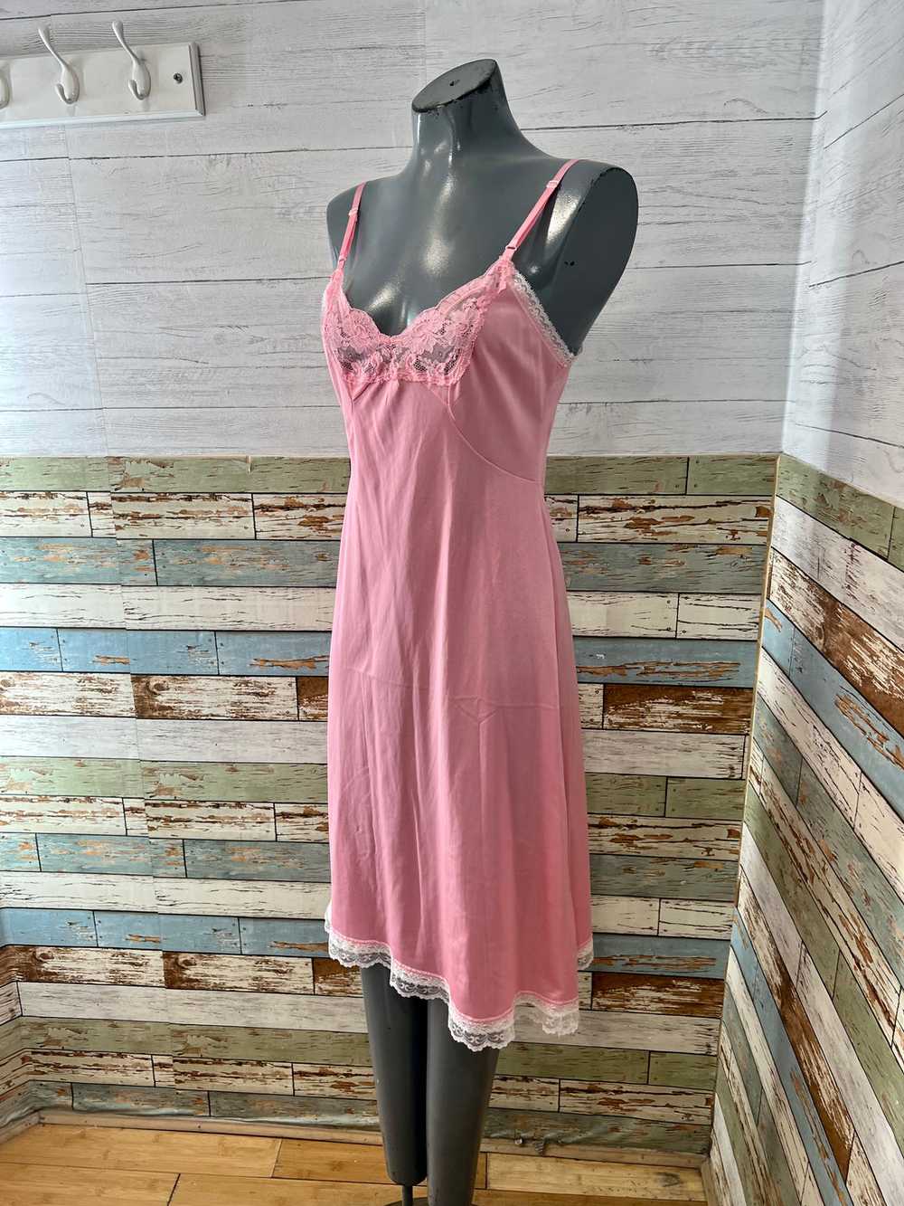 70’s Pink Slip Dress - image 5