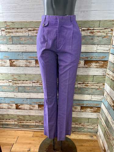 70’s Purple Patterned High Waisted Pants
