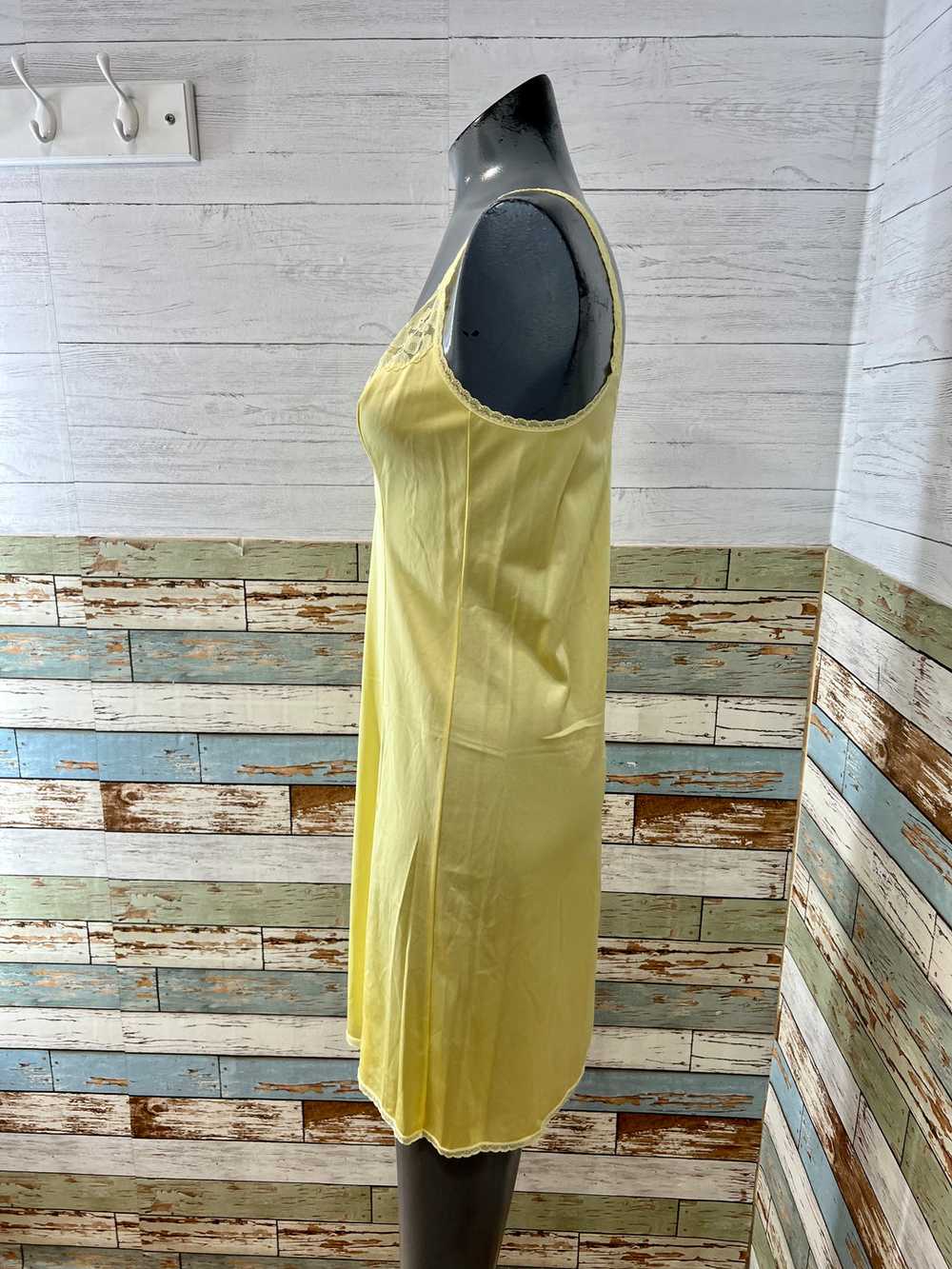 70’s Yellow Slip Dress with Lace - image 6