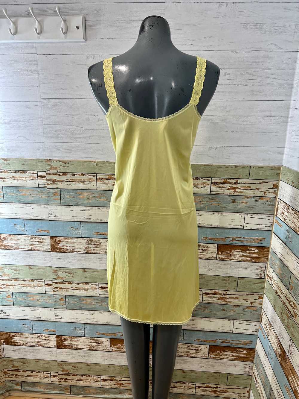 70’s Yellow Slip Dress with Lace - image 7