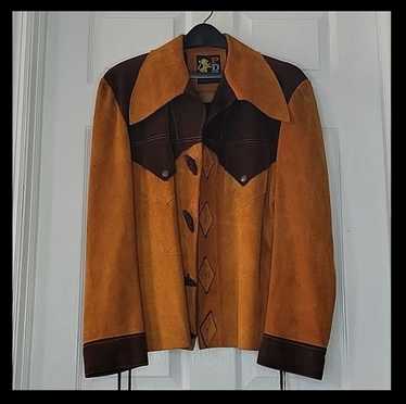 ジャケット・アウター 70s JOKER vintage Leather Suede Jacket Vintage 1970s Joker Suede Rancher Jacket Western Styling