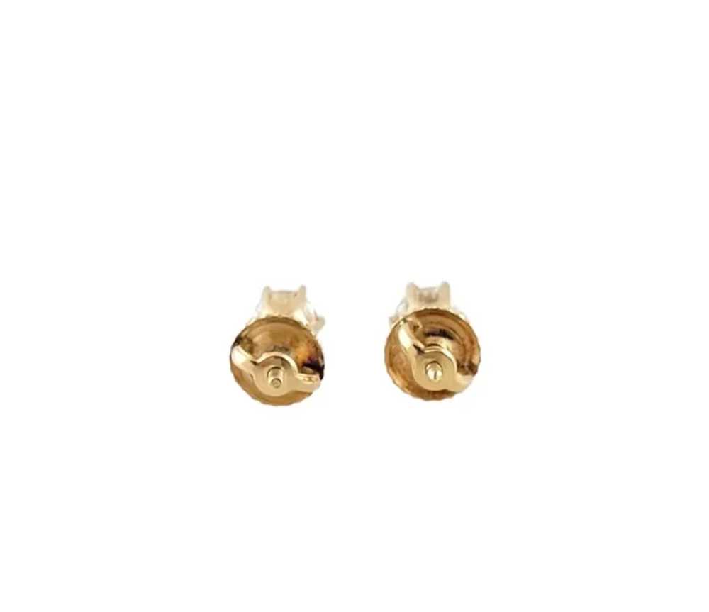 VIntage 14 Karat Yellow Gold Diamond Stud Earrings - image 5