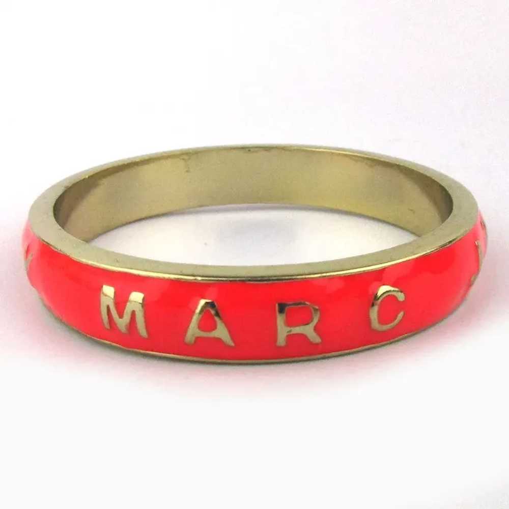 Vintage Marc Jacobs Enamel Goldtone Bangle Bracel… - image 3
