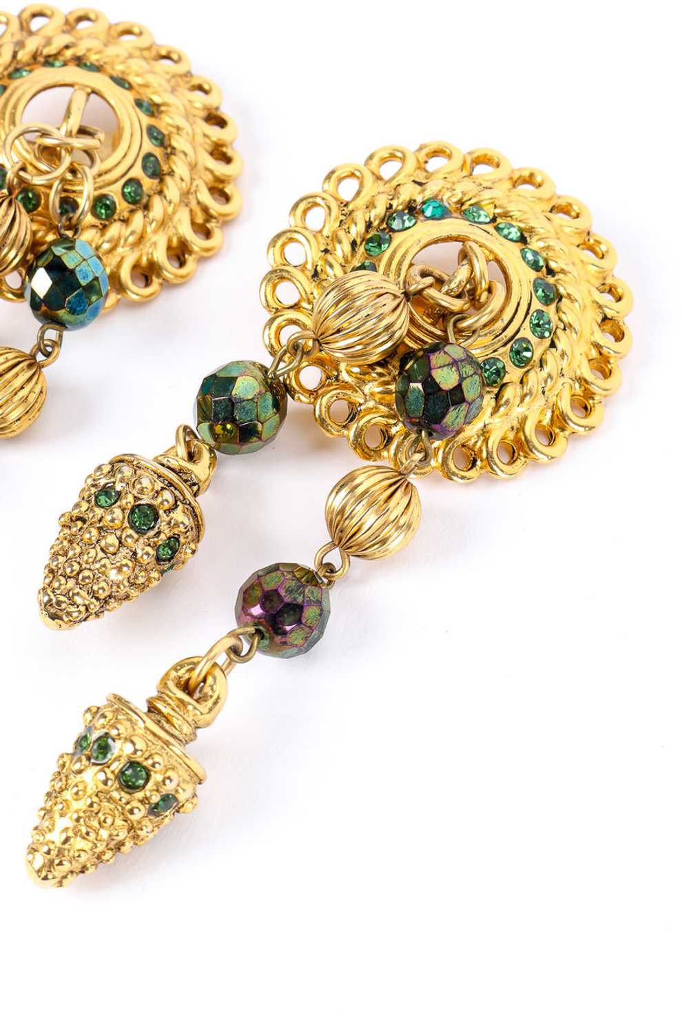 CLAIRE DEVE Byzantine Dangle Drop Earrings - image 2