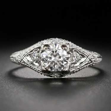 Art Deco 1.01 Carat Diamond Engagement Ring - GIA… - image 1