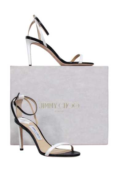 Jimmy Choo - Black & White Color Block Sandal Heel