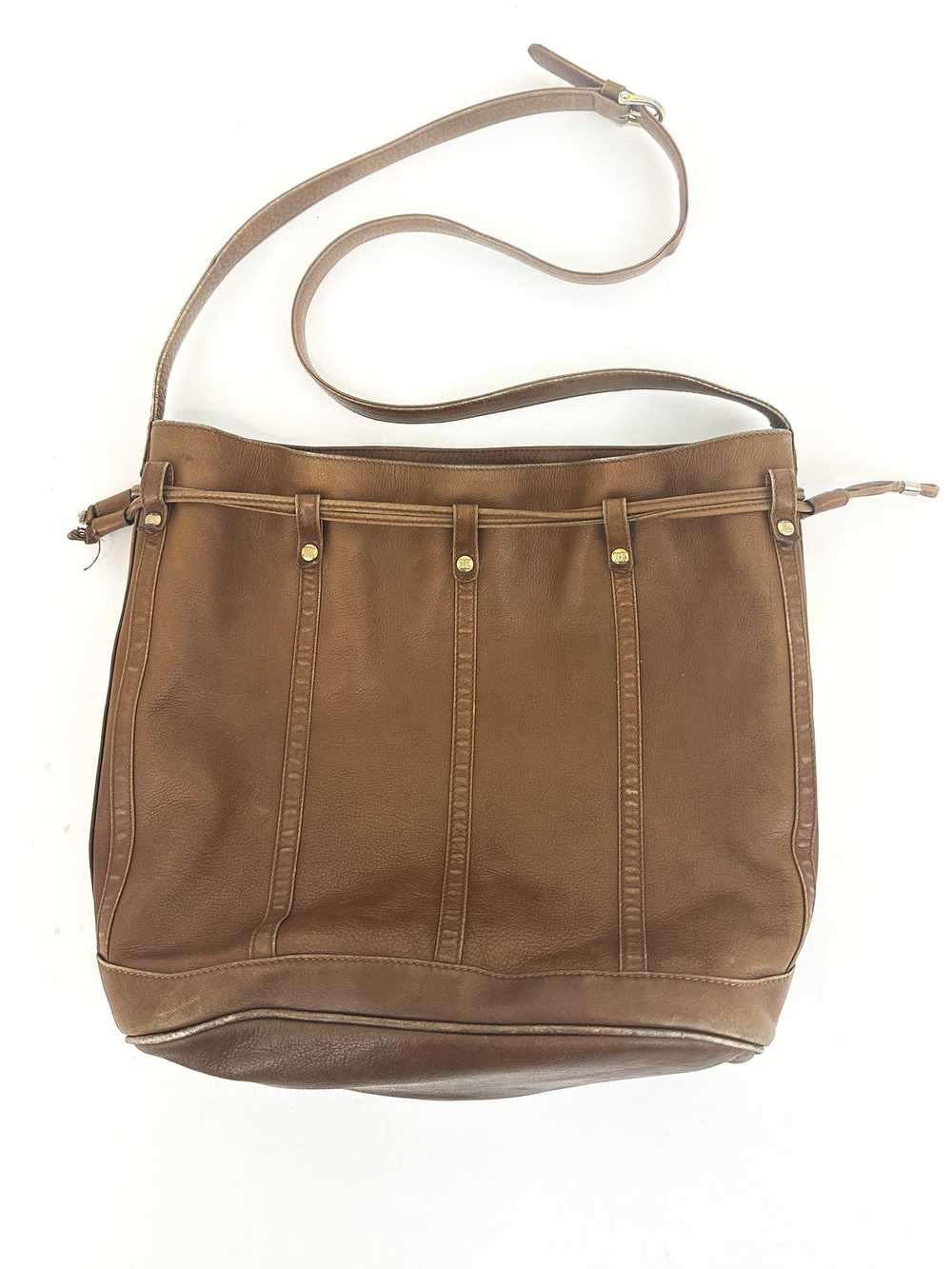 70s Celine Leather Bucket Bag - image 3
