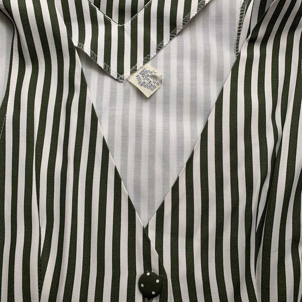 1990s striped button up dress - image 4