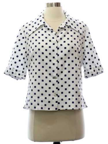 1960's Womens Mod Polka Dot Shirt