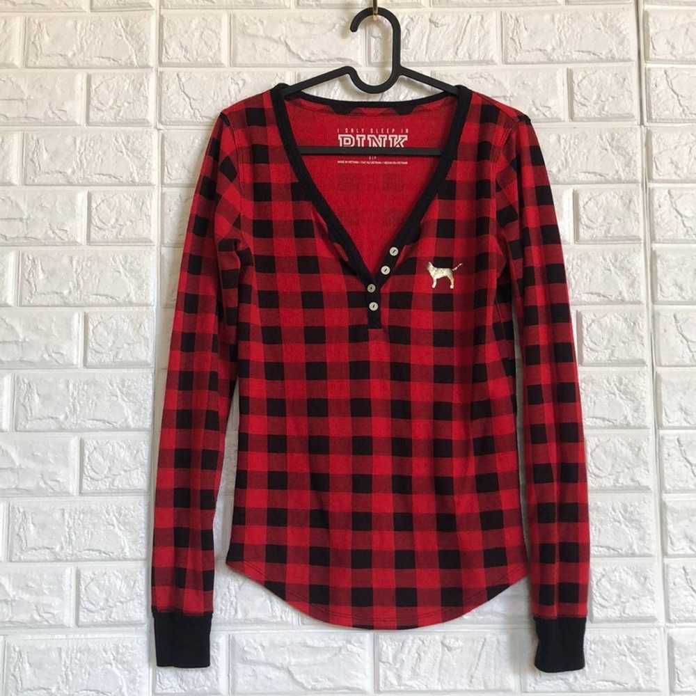 Vintage VS I only sleep in PINK buffalo plaid the… - image 2