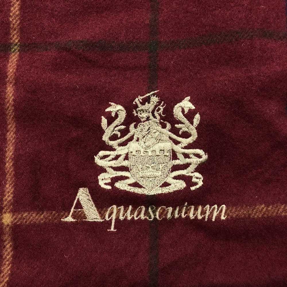 Aquascutum AQUASCUTUM Plaid Scarf Fringes Wool Mu… - image 4