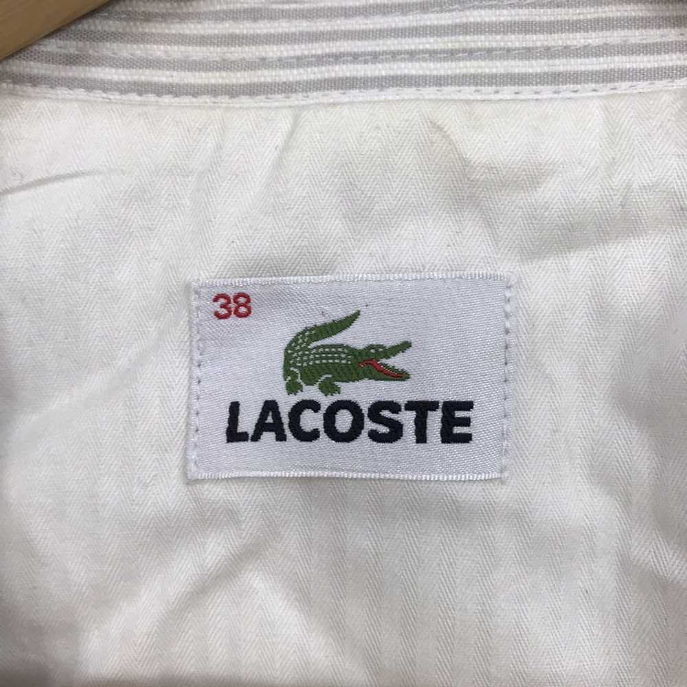 Lacoste Vtg LACOSTE PARIS Striped Cotton Sport Co… - image 4