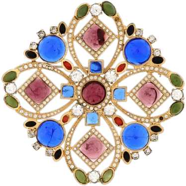 Butler And Wilson Gripoix Brooch Costume Jewelry