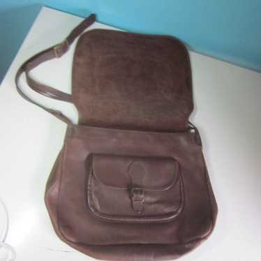 Leather Briefcase by Yorn Boutique Burgundy Brown Gol… - Gem