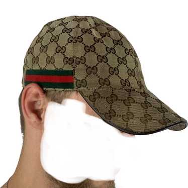 NWT $350 Gucci Transparent Yellow Logo Print Visor Hat Mens M Italy  AUTHENTIC