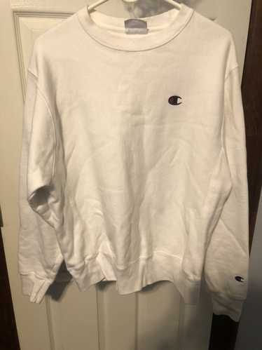 Champion All White Champion Crewneck Sweatshirt