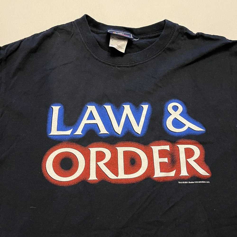 Vintage Vintage Law & Order black T-shirt big log… - image 2