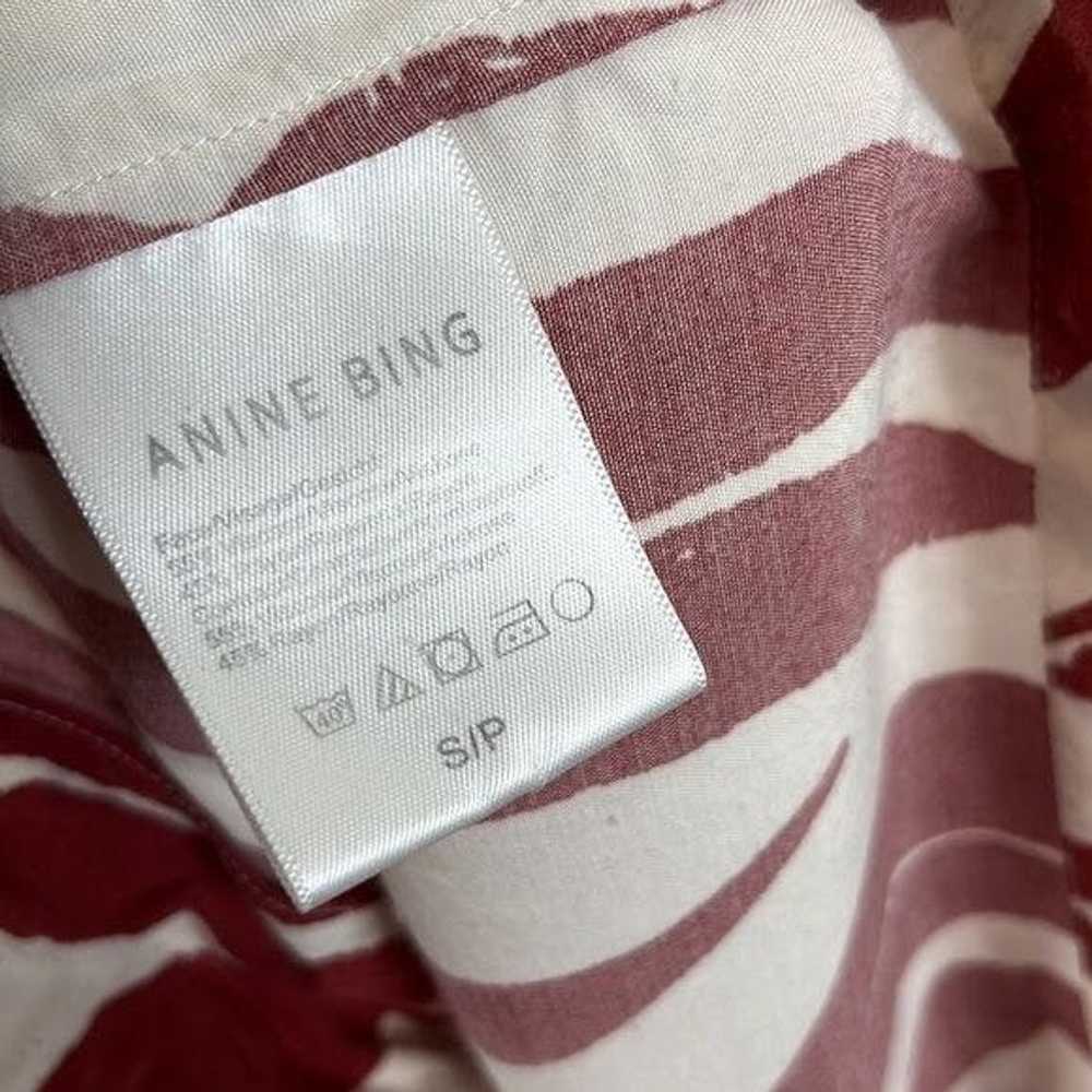 Anine Bing ANINE BING Zebra Print Benji Blouse Bu… - image 12