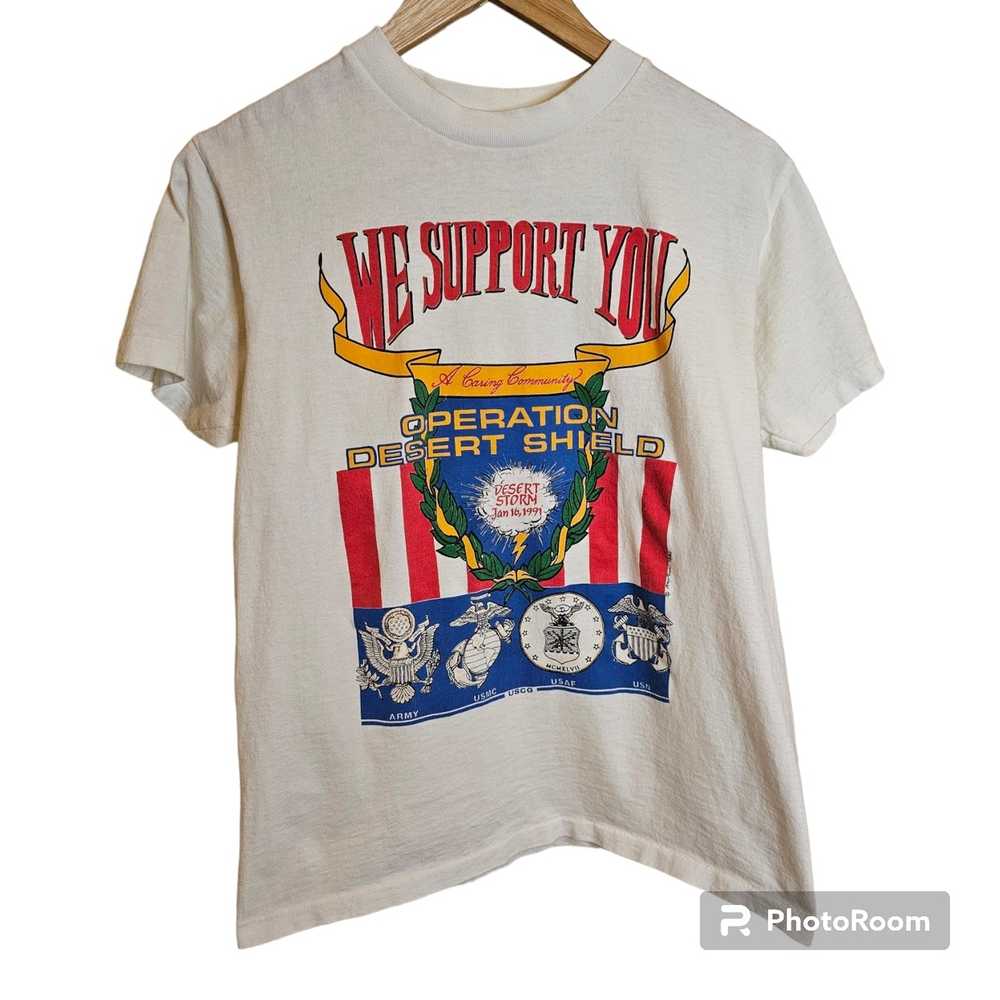 Vintage Vtg 1991 Desert Storm shirt Medium Single… - image 1