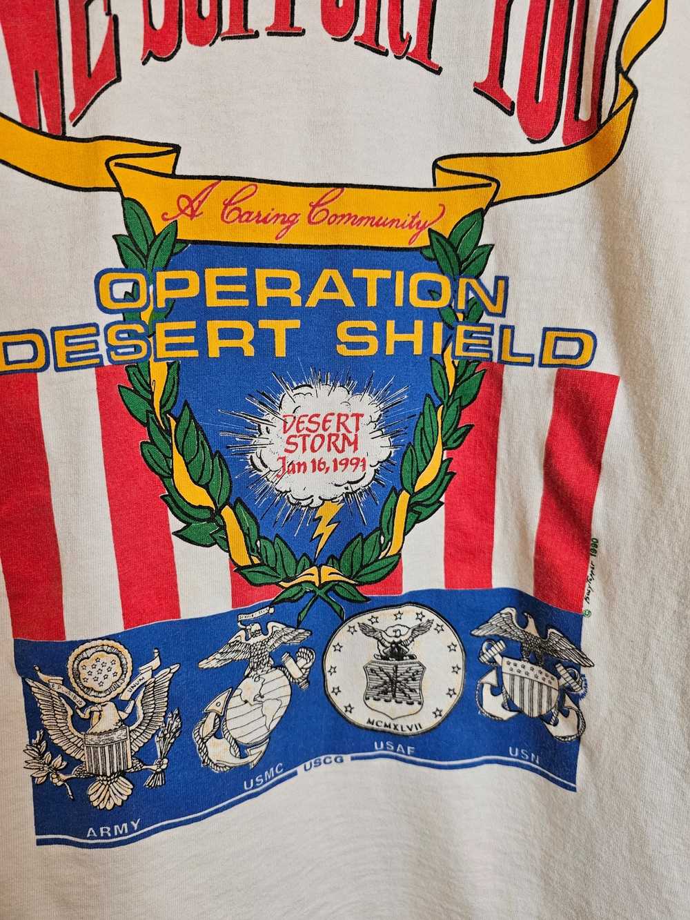 Vintage Vtg 1991 Desert Storm shirt Medium Single… - image 6