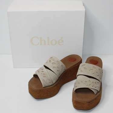 Chloe Woody Espadrille Platform Wedge Sandals Sho… - image 1