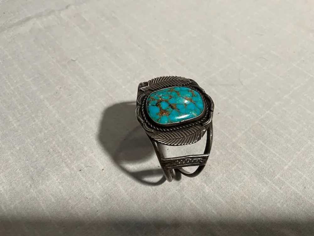 Sterling Silver Turquoise Vintage Bracelet - image 3