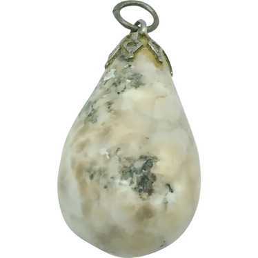 Silver Tone Base Metal Jasper Pendant