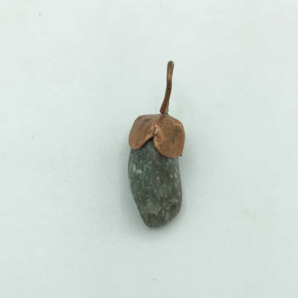 Handwrought Copper Semi-Precious Stone Pendant - image 2