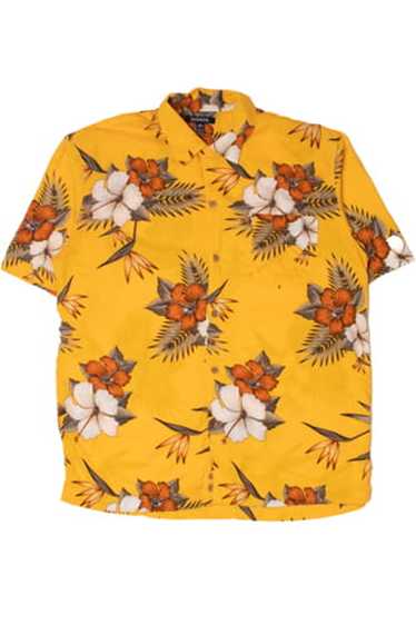 Yellow Orange Hibiscus George Hawaiian Shirt - image 1