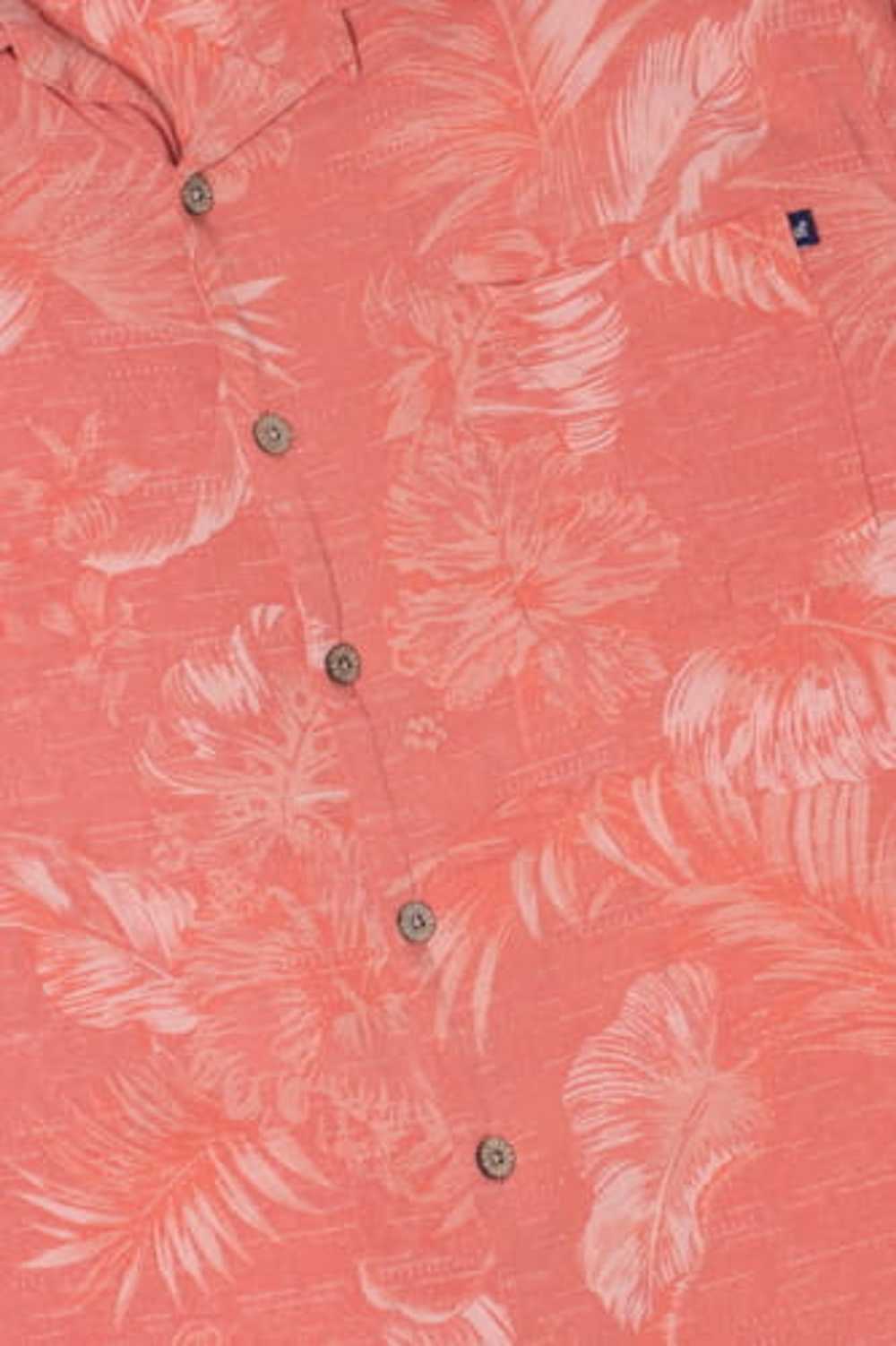 Pink Faded Floral Print Caribbean Joe Hawaiian Sh… - image 2