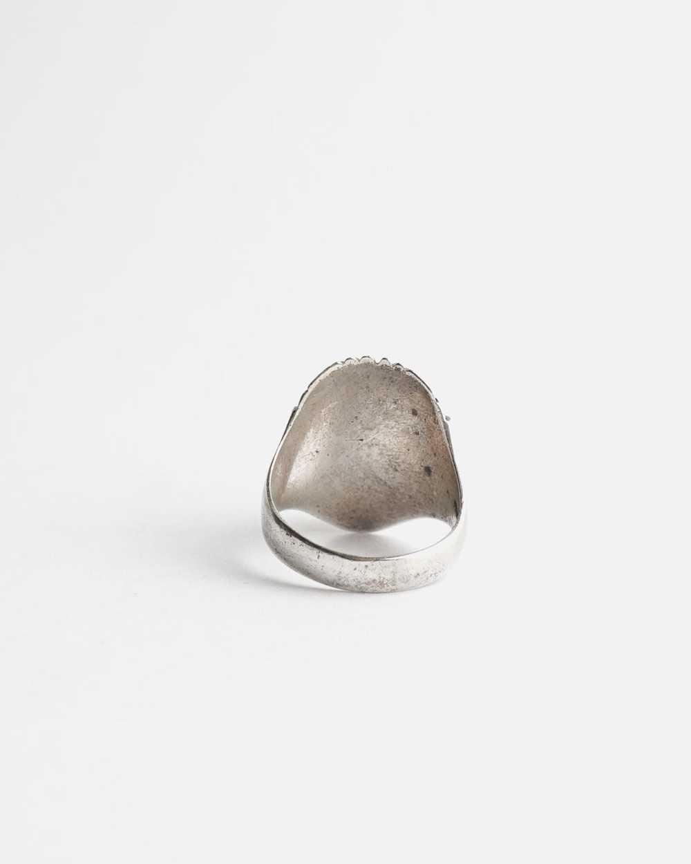 Silver x Natural Stone Ring / size: 11 - image 4