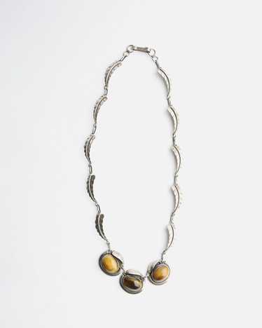 Silver x Tiger Eye Necklace