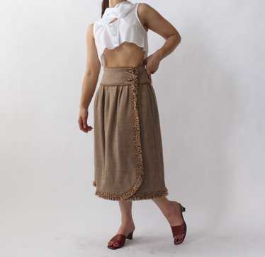 Louis Vuitton Monogram Fil Coupé Wrap Skirt
