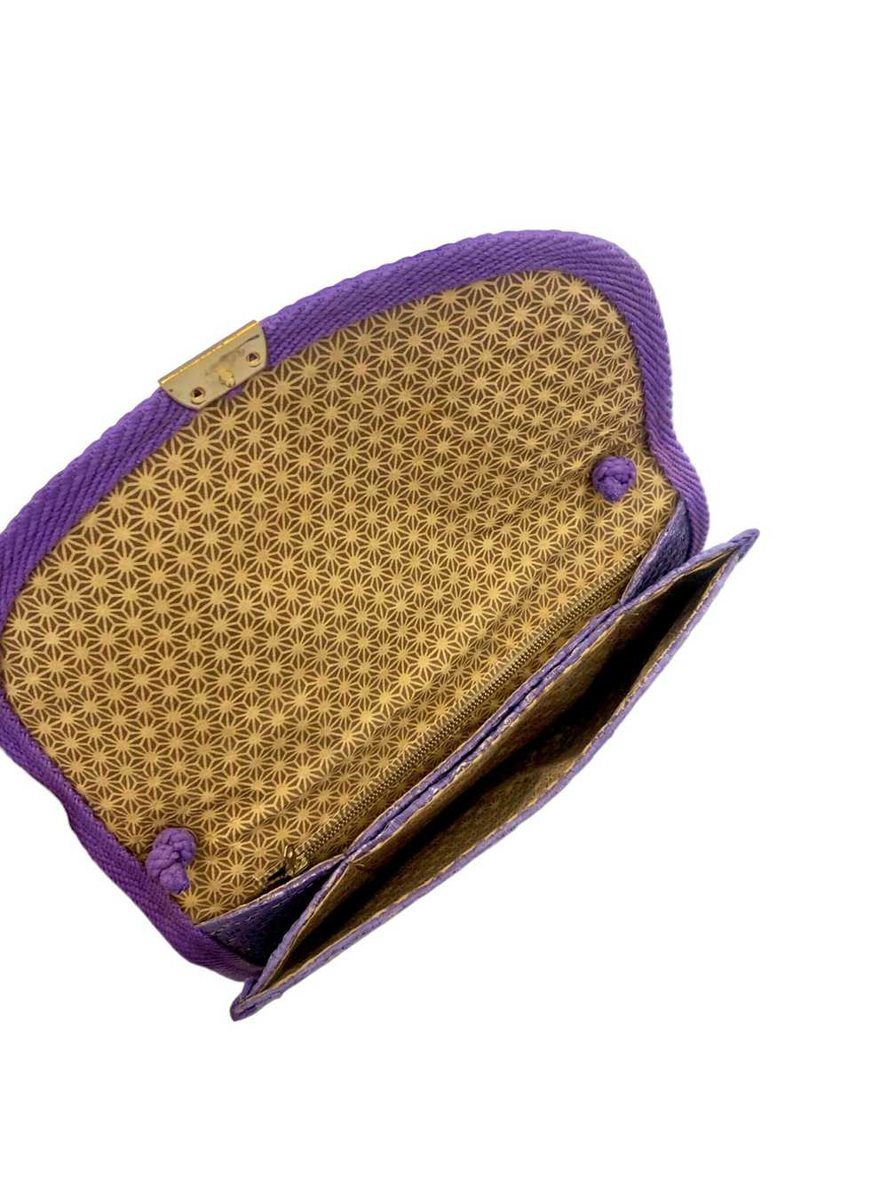 70s Purple Wicker Crossbody Bag - image 3
