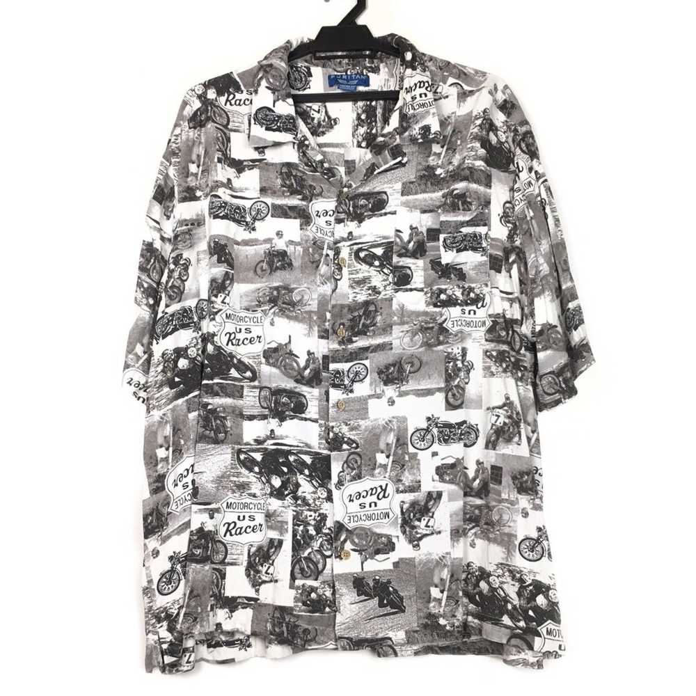 Hawaiian Shirt × Puritan Vtg Puritan 66 Route 100… - image 1