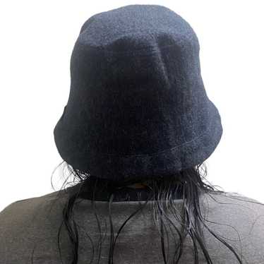 Vintage Yohji Yamamotoヴィンテージ ヨウジヤマモト ハット ヨウジヤマモト ノアールYohji Yamamoto NOIR レザーリボン