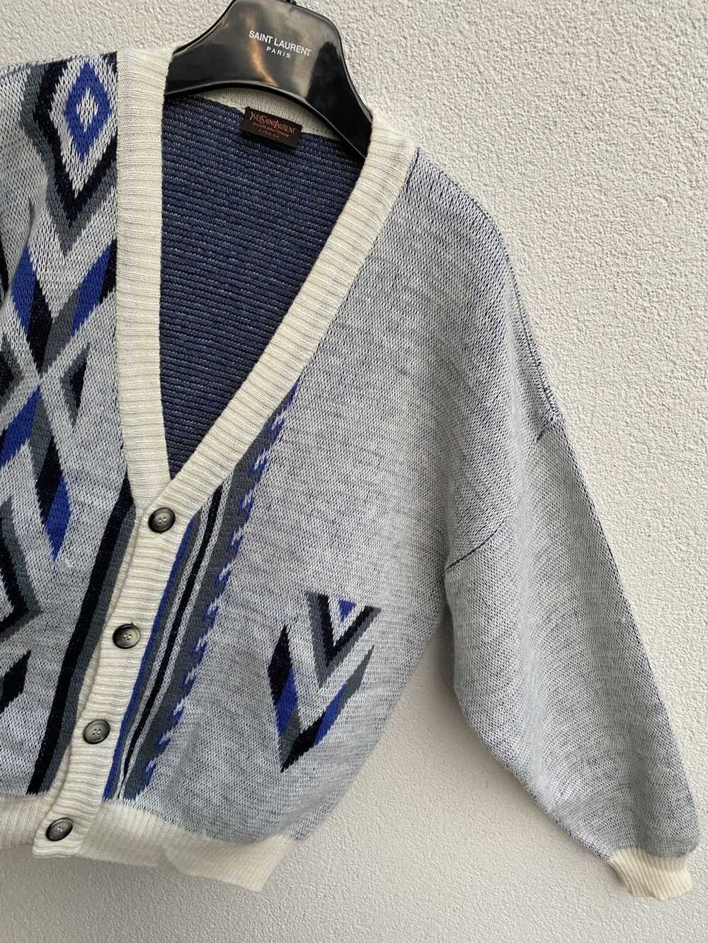 Yves Saint Laurent 80’s Wool YSL Cardigan Soft - image 6