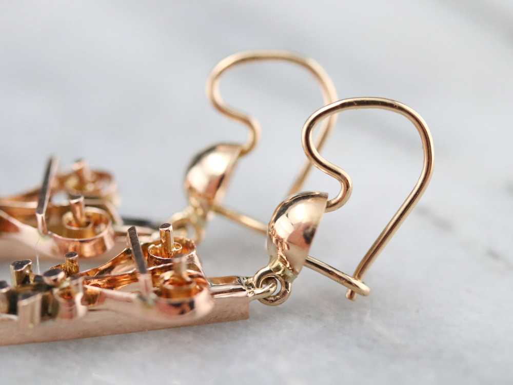 Upcycled Gold Victorian Drop Earrings - image 5